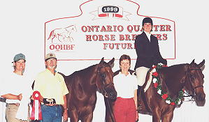 Lisa Stanton Ontario Breeders Futurity win